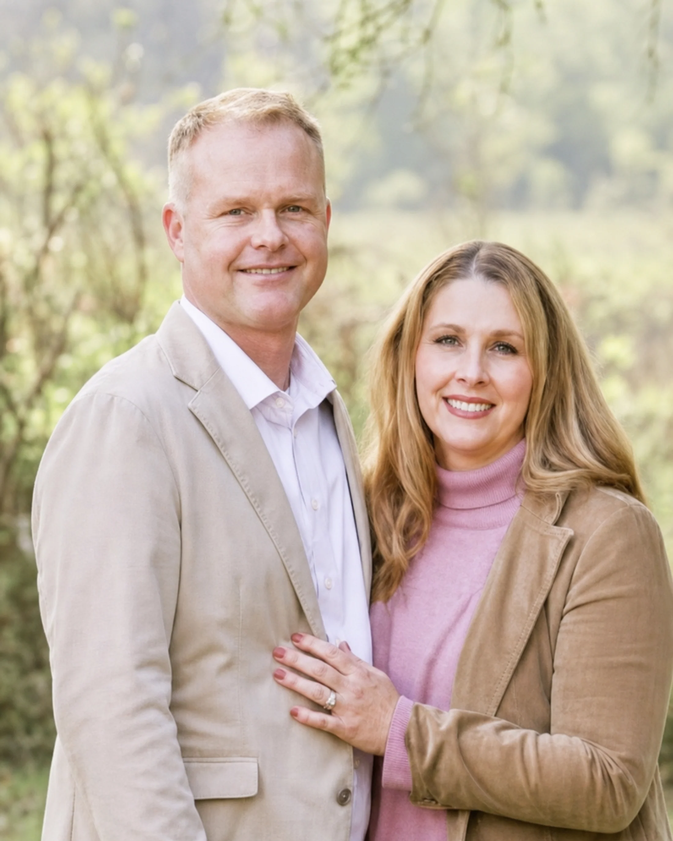 Dennis Bean, owner of Precision Cut, with his wife Sara outdoors